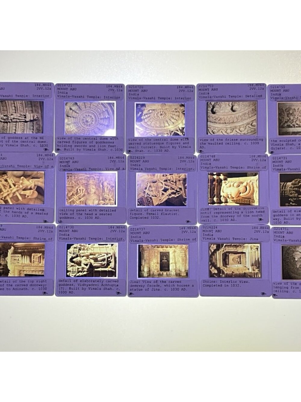15 Vintage Mount Abu Ancient India UCI Visual Resources Coll 35mm Slides (F)